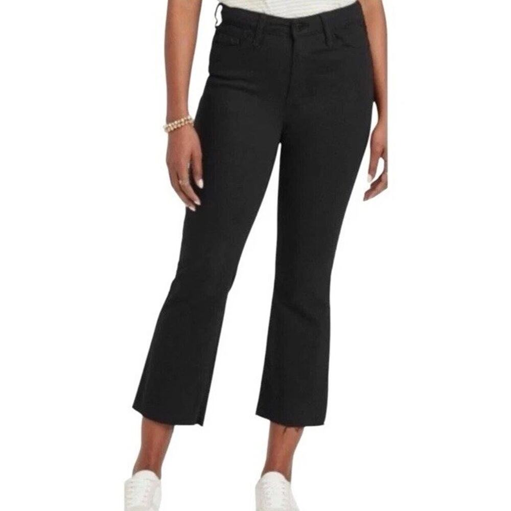 Universal Thread Ankle Boot cut Vintage Stretch Black Raw Cut Jeans Size 4 NEW